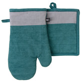 Kuchyňský SET rukavice/chňapka UNIVERSAL tyrkysová, 18x30 cm/20X20 cm ESSEX, 100% bavlna