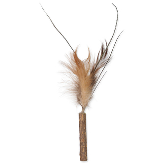 Hračka MAGIC CAT Natural Fun dřívko s přírodními pírky