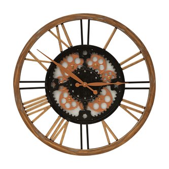 Nástěnné hodiny ESTEL hnědá O 50 cm Mybesthome
