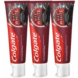 Colgate Bělicí zubní pasta s aktivním uhlím Max White Charcoal Trio 3 x 75 ml unisex