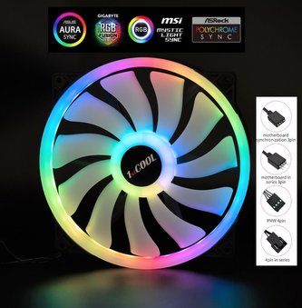 1stCOOL Ventilátor AURA EVO, 200mm, ARGB 1stCOOL Ventilátor AURA EVO, 200mm, ARGB