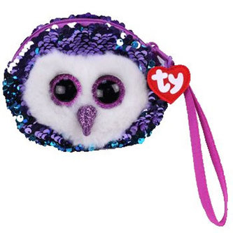 TY Fashion Sequins peněženka s otočnými flitry MOONLIGHT - sova