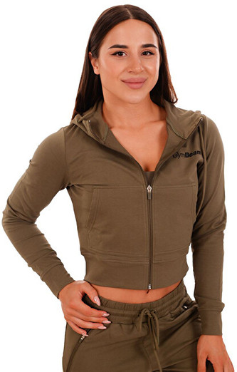 GymBeam Dámská mikina Zip-up TRN Olive L
