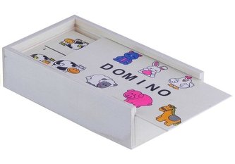 Domino drewniane ze zwierzątkami