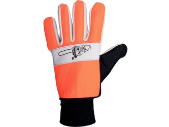 Rukavice CXS TEMA s potiskem pily, antivibrační, celokožené, vel. 10