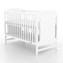 Dětská postýlka New Baby MIA se stahovací bočnicí bílá