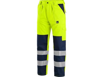 Kalhoty CXS NORWICH, výstražné, pánské, žluto-modré, vel. 54