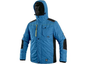 Bunda CXS BALTIMORE, pánská, středně modrá - černá, vel. 2XL