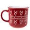 Keramický hrnek se srdci, červený, 6/36