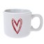 Keramický hrnek se srdcem, bílý, 12/96