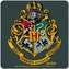Tácek pod sklenici Harry Potter: Hogwarts Logo (10 x 10 cm)