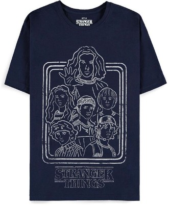 Tričko Stranger Things - White Neon XL