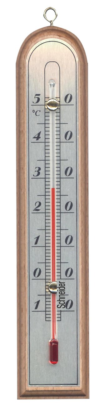 Teploměr pokojový dřevo 22x4,3cm  GOLD 1203