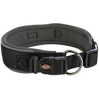 PREMIUM obojek extra široký, černá/grafit - XS-S: 27-35 cm/25 mm