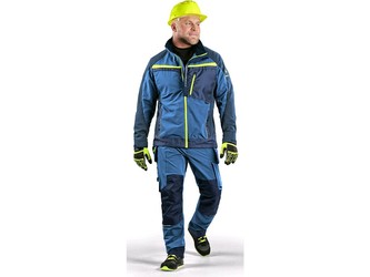 Kalhoty CXS NAOS pánské, modro-modré, HV žluté doplňky, vel. 48