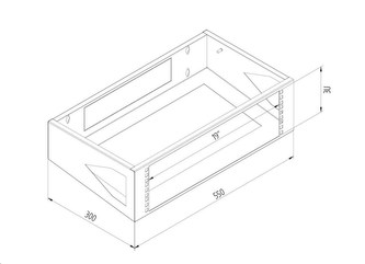 TRITON 19" nástěnný rám 6U, hloubka 300mm