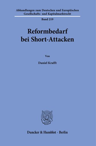Reformbedarf bei Short-Attacken.