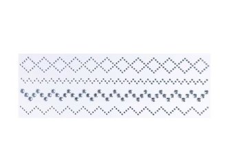 Dżety samoprzylepne srebrne paski 30cm