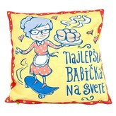 GIFTY CITY Povlak na polštář 40x40 cm, mikroplyš, Najlepšia babička (SK)