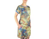 Šaty mandaly, květy, modré, vel.44