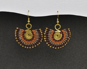 Náušnice drhané Spirála - R