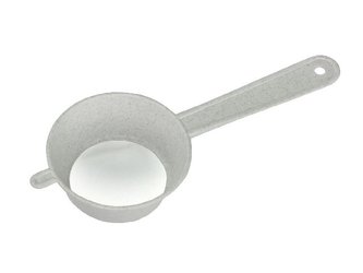 Plastové sítko na čaj s ručkou bílé 10 cm