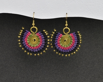 Náušnice drhané Spirála - B