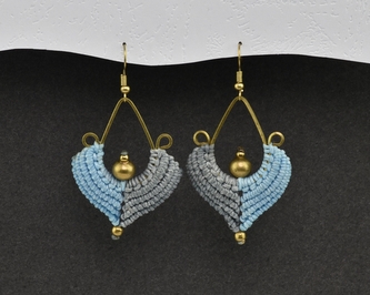 Náušnice drhané Kapka - L