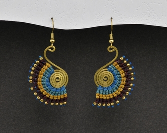 Náušnice drhané Křídla - J