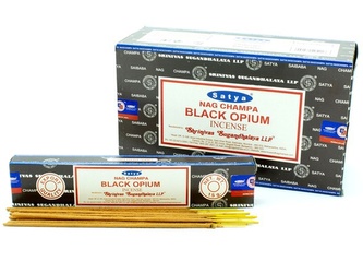 Indické vonné tyčinky Schrinivas Satya Black Opium 15 g