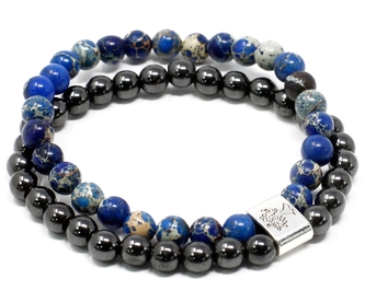 Náramek dvojitý magnetický, sodalit