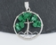 Stříbrný přívěsek Strom života - malachit