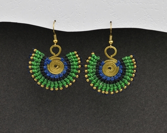 Náušnice drhané Spirála - Q