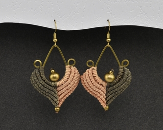 Náušnice drhané Kapka - P