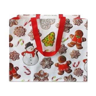 TAŠKA NÁKUPNÍ VÁNOČNÍ PERNÍČKY43X37X21,5CM