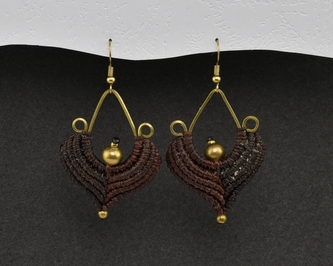 Náušnice drhané Kapka - M