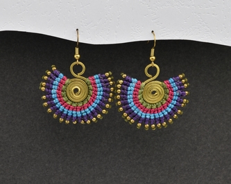 Náušnice drhané Spirála - T