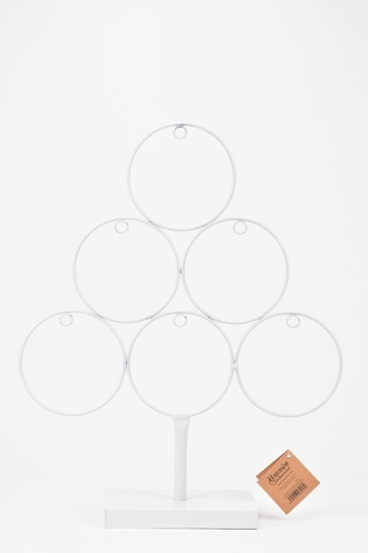 Kovový stromeček 42 cm bílý