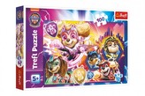 Puzzle Seznamte se s mocnými štěňaty Paw Patrol/Tlapková patrola 100 dílků 41x27,5cm v krab. 29x19cm