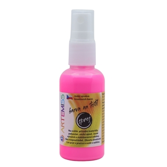 ARTEMISS Barva na textil ve spreji - neon (září pod UV světlem) 50g, neon růžová