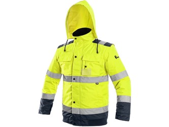 Bunda LUTON, výstražná, žluto-modrá, vel. 2XL