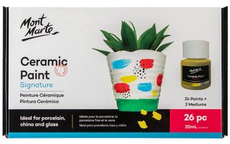 Mont Marte sada barev na sklo a porcelán 26x20ml, č. 0095,  papírový obal