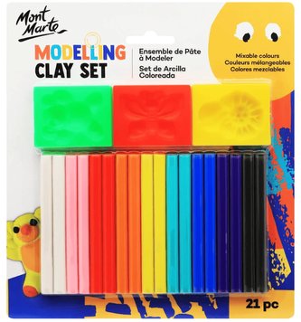 Mont Marte plastelína, sada 9 barev po 2 ks + 3 vytlačovátka, č.0083, blistr