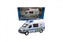 Auto polícia kov/plast 12cm na spätné natiahnutie na batérie so zvukom so svetlom v krabičke 16x8,5x7cm