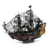 Puzzle Metalowe Model 3D - Statek Zemsta Królowej
