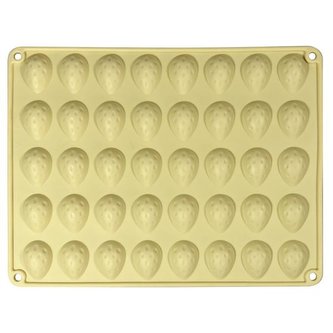 FORMA SILIKONOVÁ OŘECH 40KS KRÉMOVÁ 33,5X25,8X1,3C