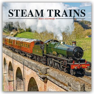 Steam Trains - Dampflokomotiven 2024 - 16-Monatskalender