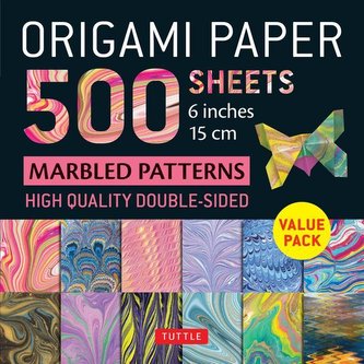 Origami Paper 500 Sheets Marbled Patterns 6 (15 CM): Tuttle Origami Paper: High-Quality Double-Sided Origami Sheets Printed with
