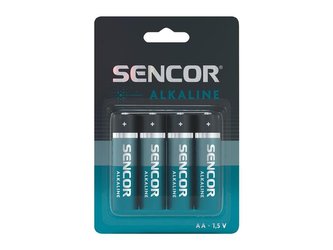 Baterie AA (R6) alkalická SENCOR SBA Alkaline 4ks / blistr