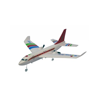 Siva RC letadlo Airbus červená